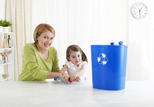 Professional waste removal team in action
